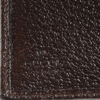 Gucci Monogram Metal Bar French Flap Wallet Beige Ebony Cocoa 7 of 8
