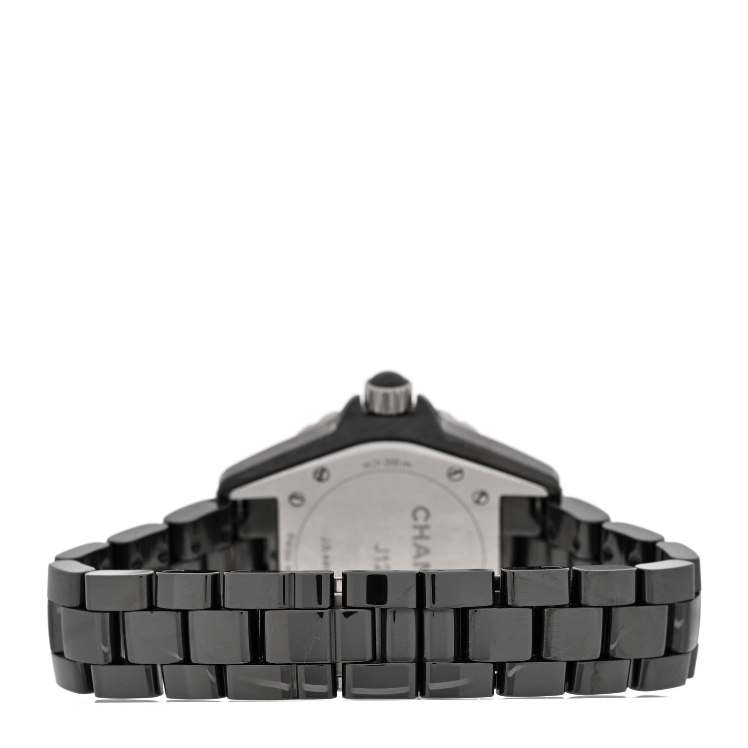 Chanel Stainless Steel Ceramic Diamond 33mm J12 Quartz Watch Black 3 of 5