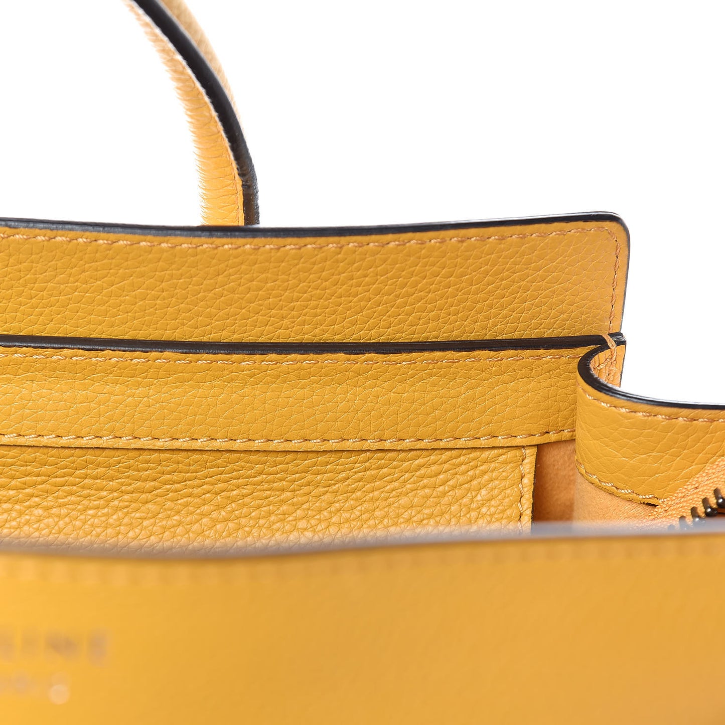 Drummed Calfskin Micro Luggage Ocre