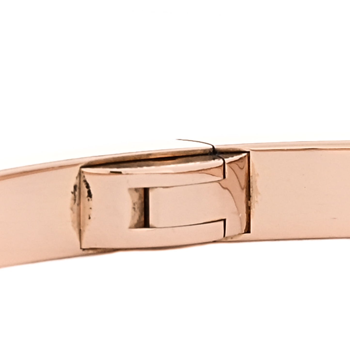 18K Pink Gold Diamond Small LOVE Paved Bracelet 16
