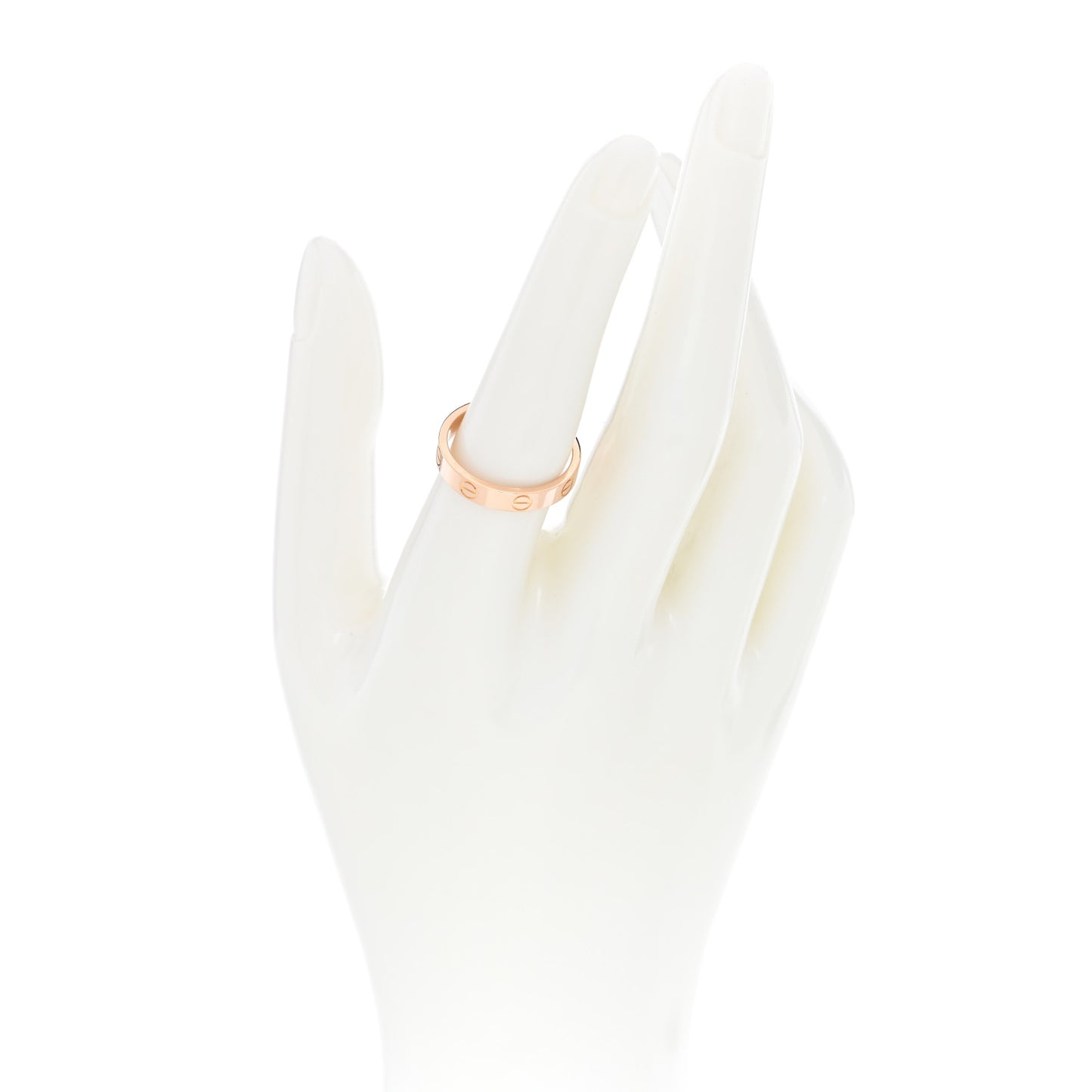 18K Pink Gold 3.5mm LOVE Wedding Band Ring 55 7.25