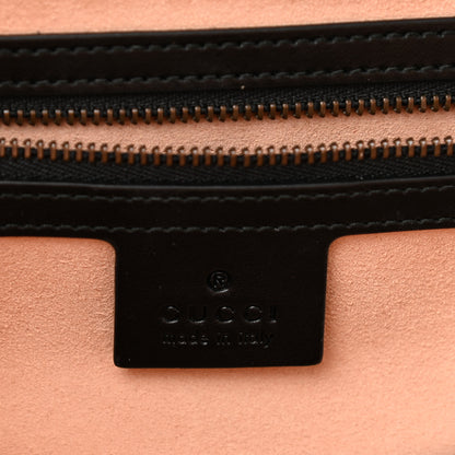 Gucci Calfskin Matelasse Sylvie Web Small GG Marmont Top Handle Shoulder Bag Black 6 of 11