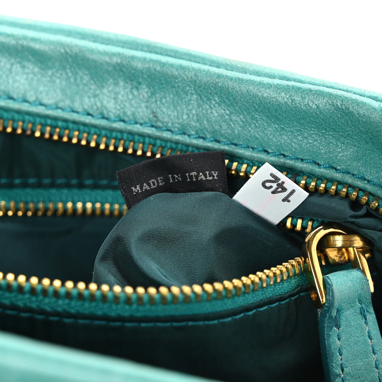Miu Miu Nappa Shoulder Bag Turchese 7 of 10