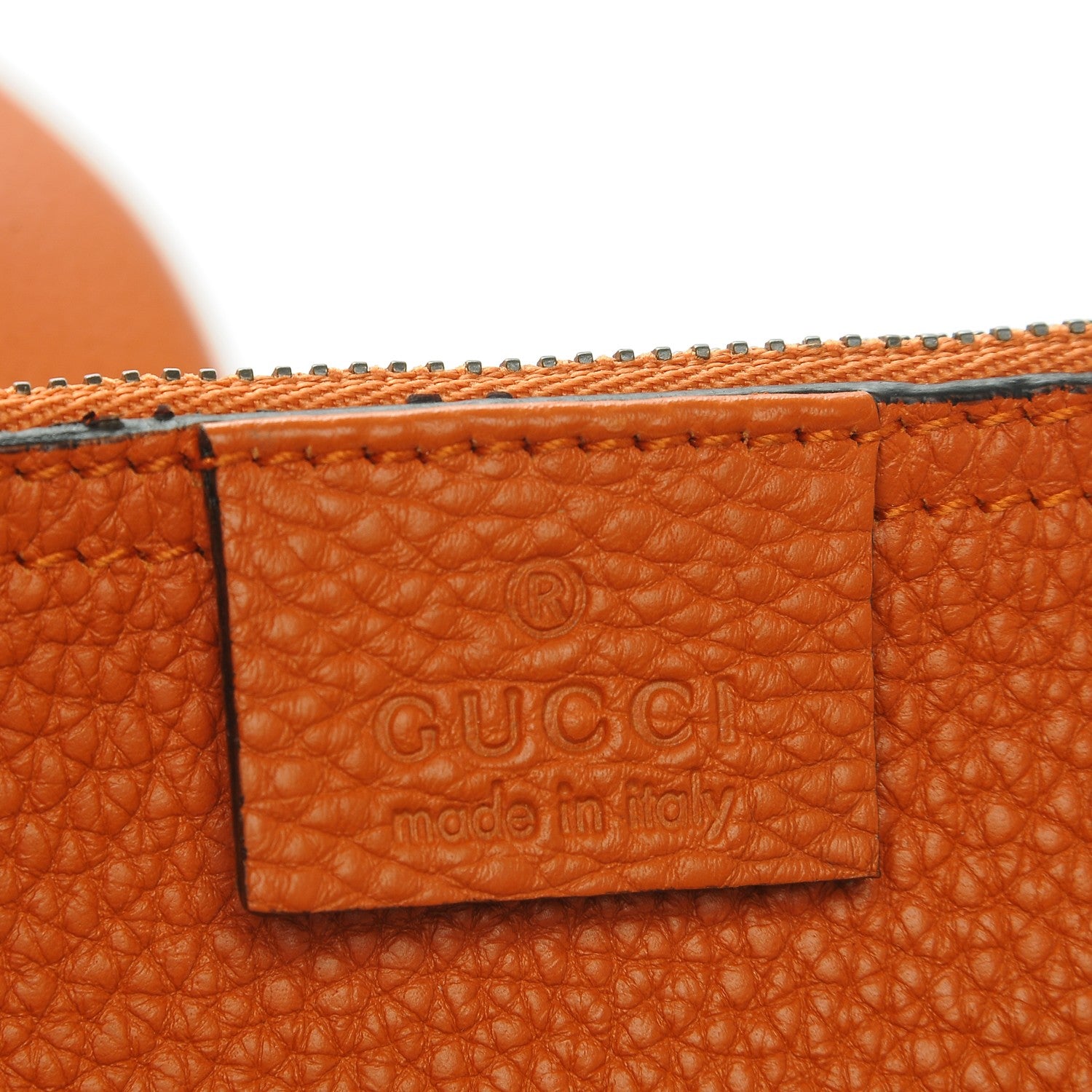 Gucci Soft Grained Calfskin Small Jackie Bucket Bag Orange 7 of 11