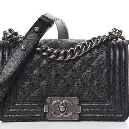 Chanel Caviar Quilted Small Boy Flap Black 10 of 11