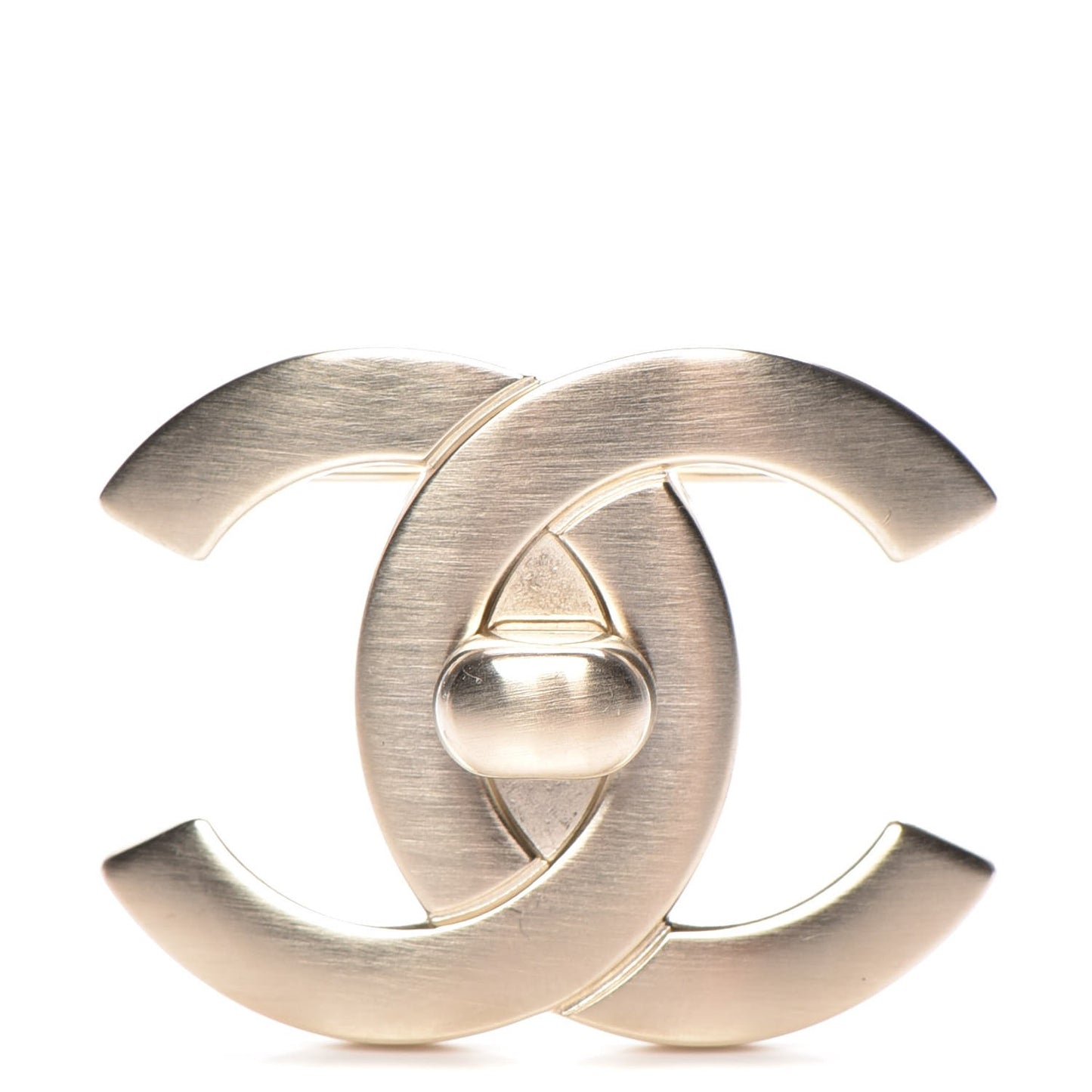 CC Turnlock Brooch Gold