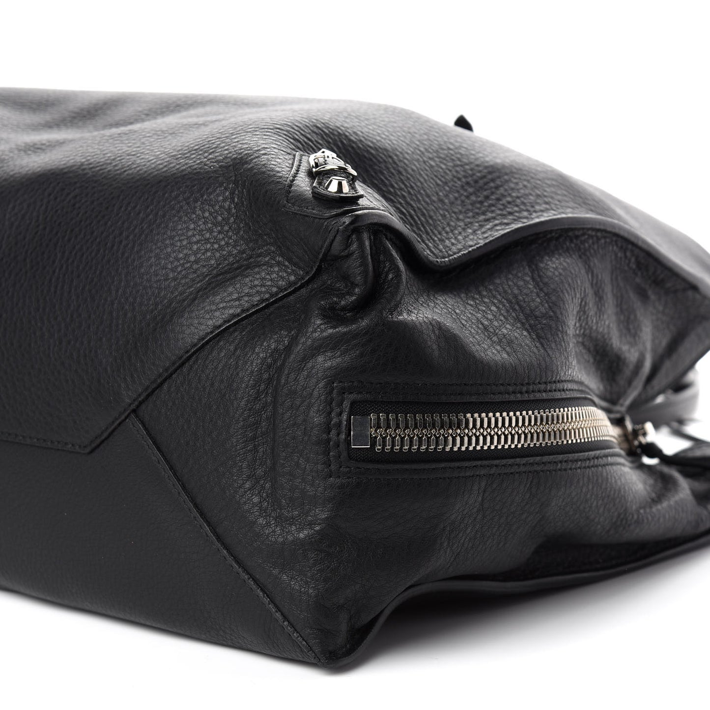 Supple Calfskin Papier A4 Zip Around Tote Black
