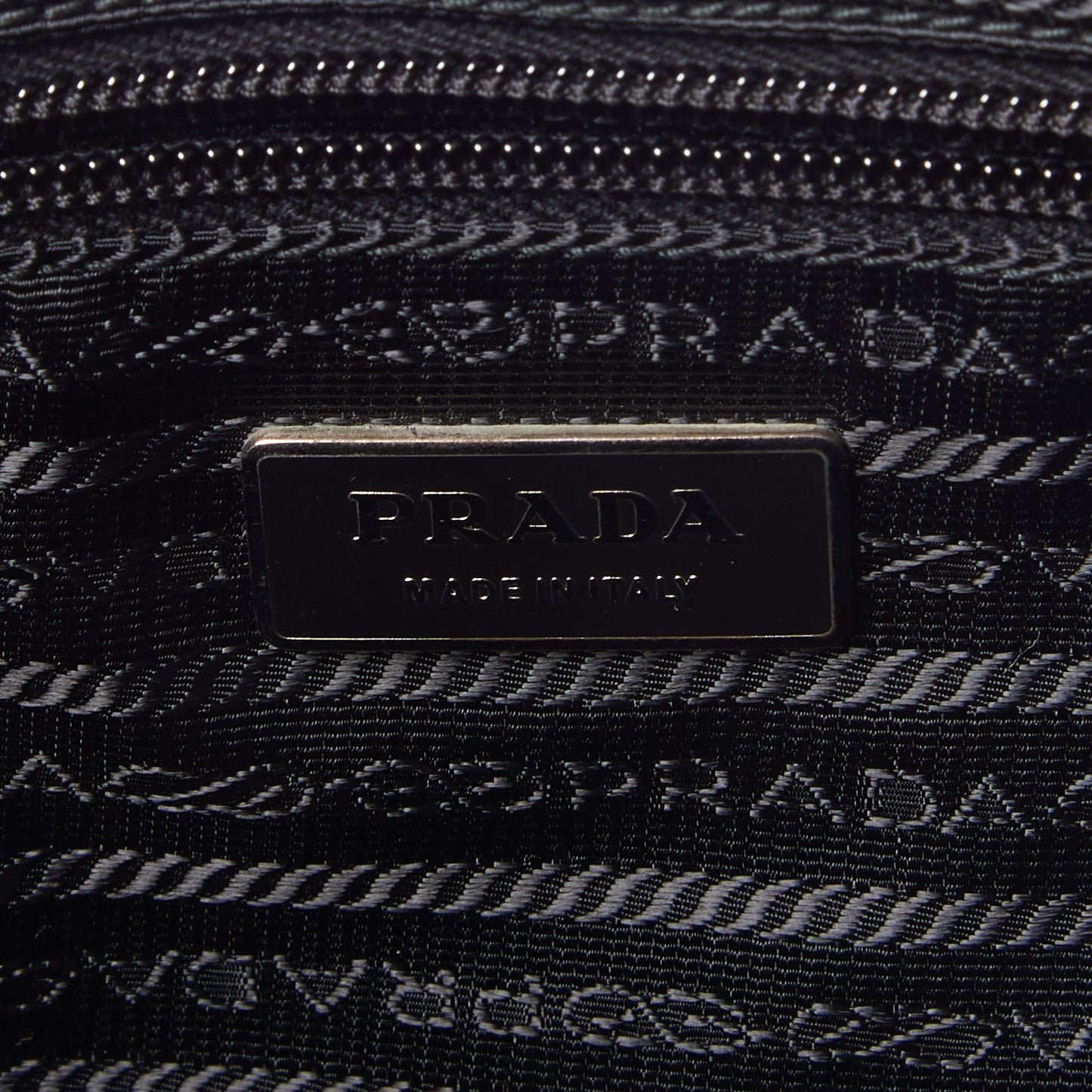Tessuto Nylon Saffiano Messenger Bag Black
