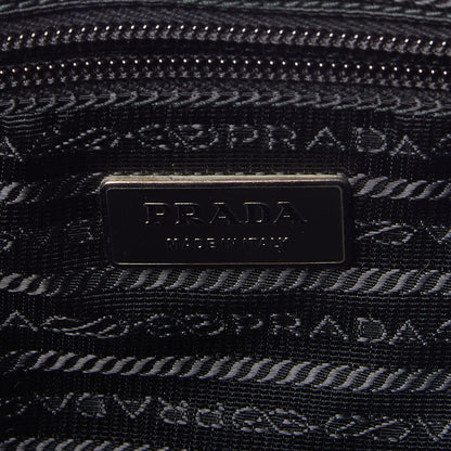 Prada Tessuto Nylon Saffiano Messenger Bag Black 8 of 8