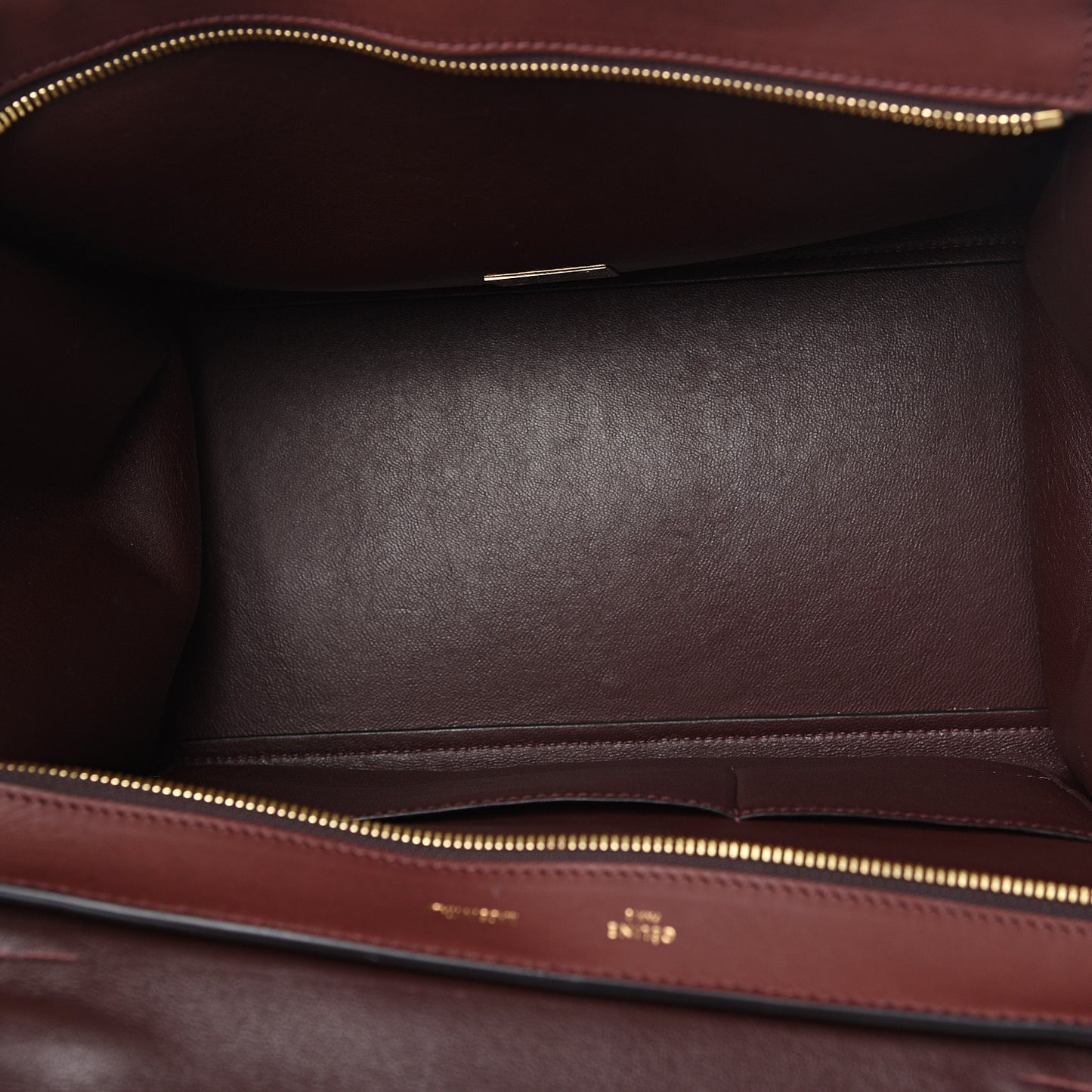 Smooth Calfskin Suede Medium Trapeze Burgundy