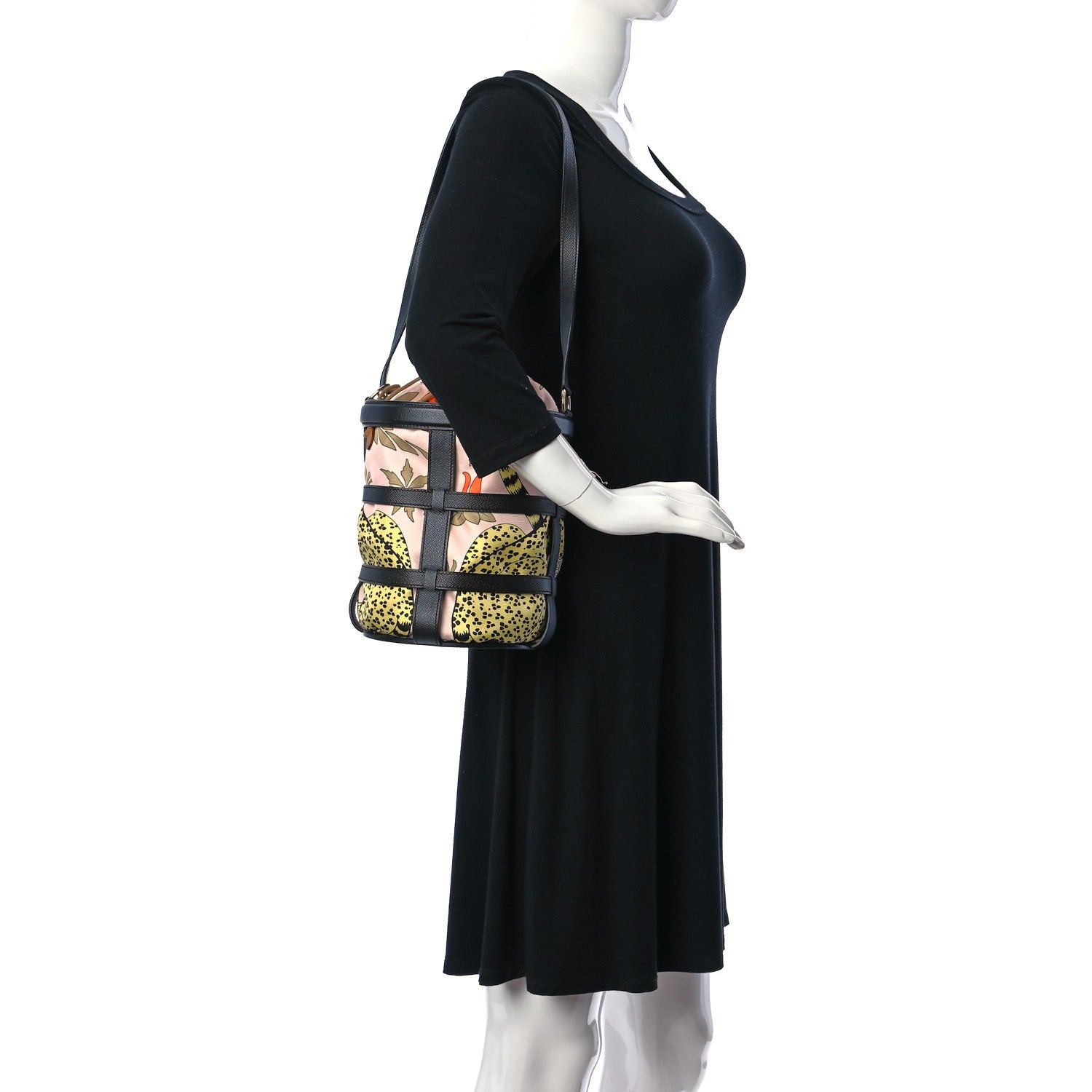 Hermes Epsom Silk Les Leopards Musardine Bag Black 3 of 10