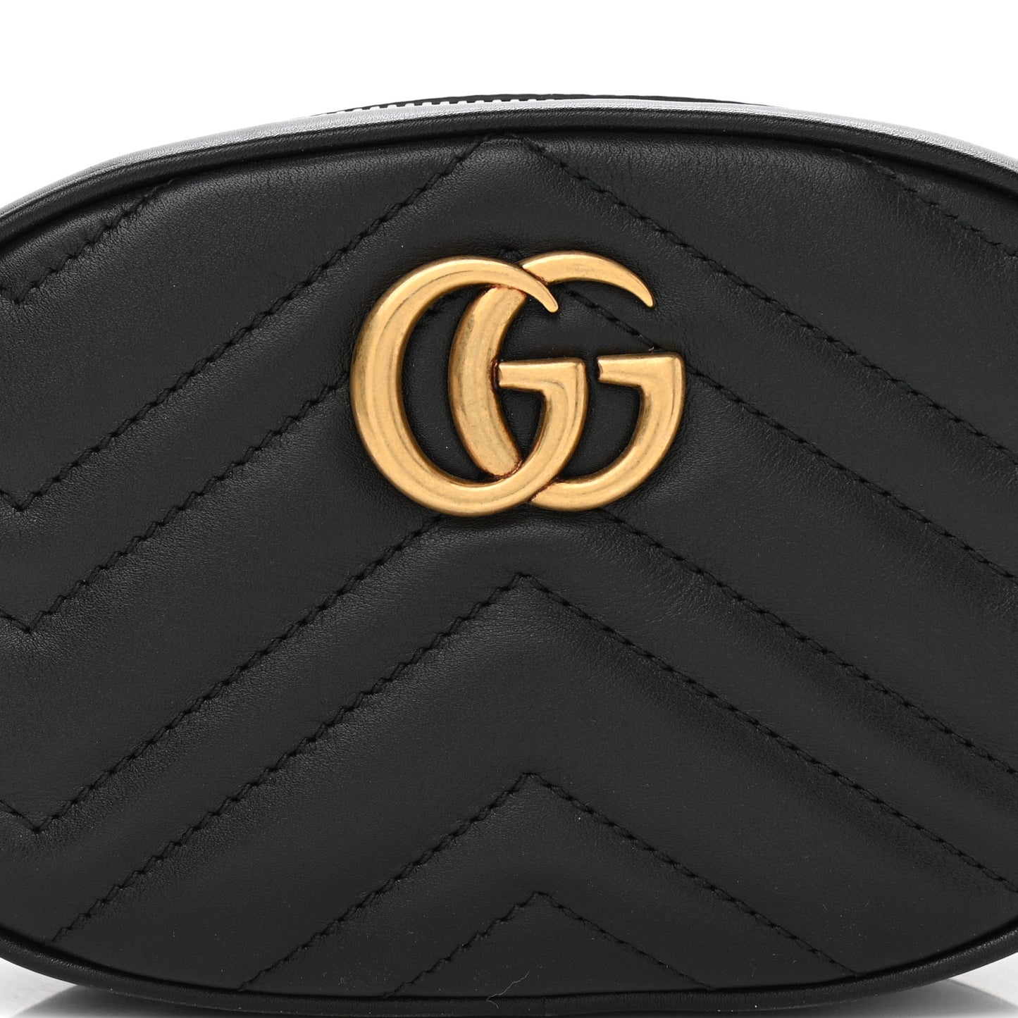 Calfskin Matelasse GG Marmont Belt Bag 85 34 Black