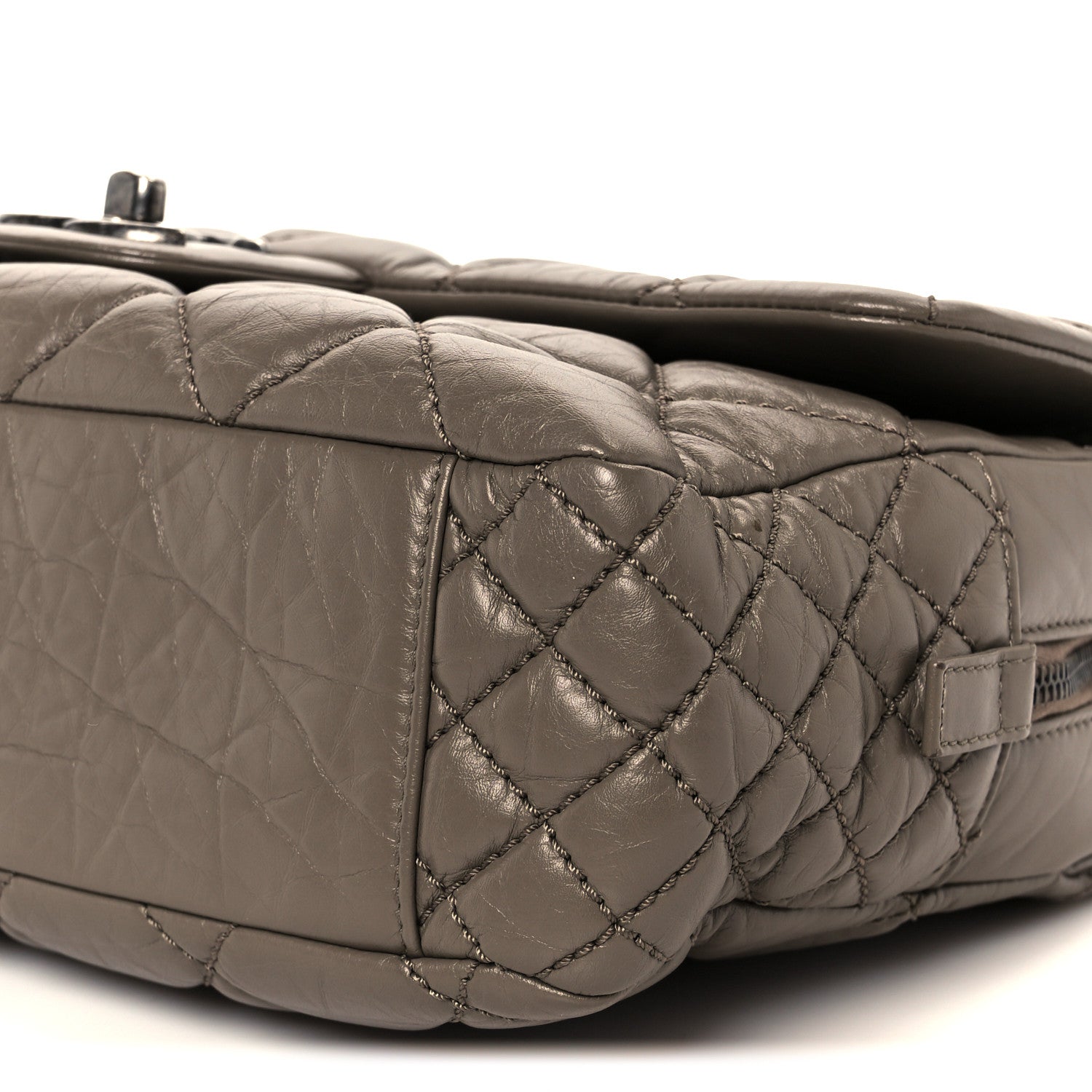 Chanel Aged Calfskin Jumbo New Portobello Flap Grey 11 of 11