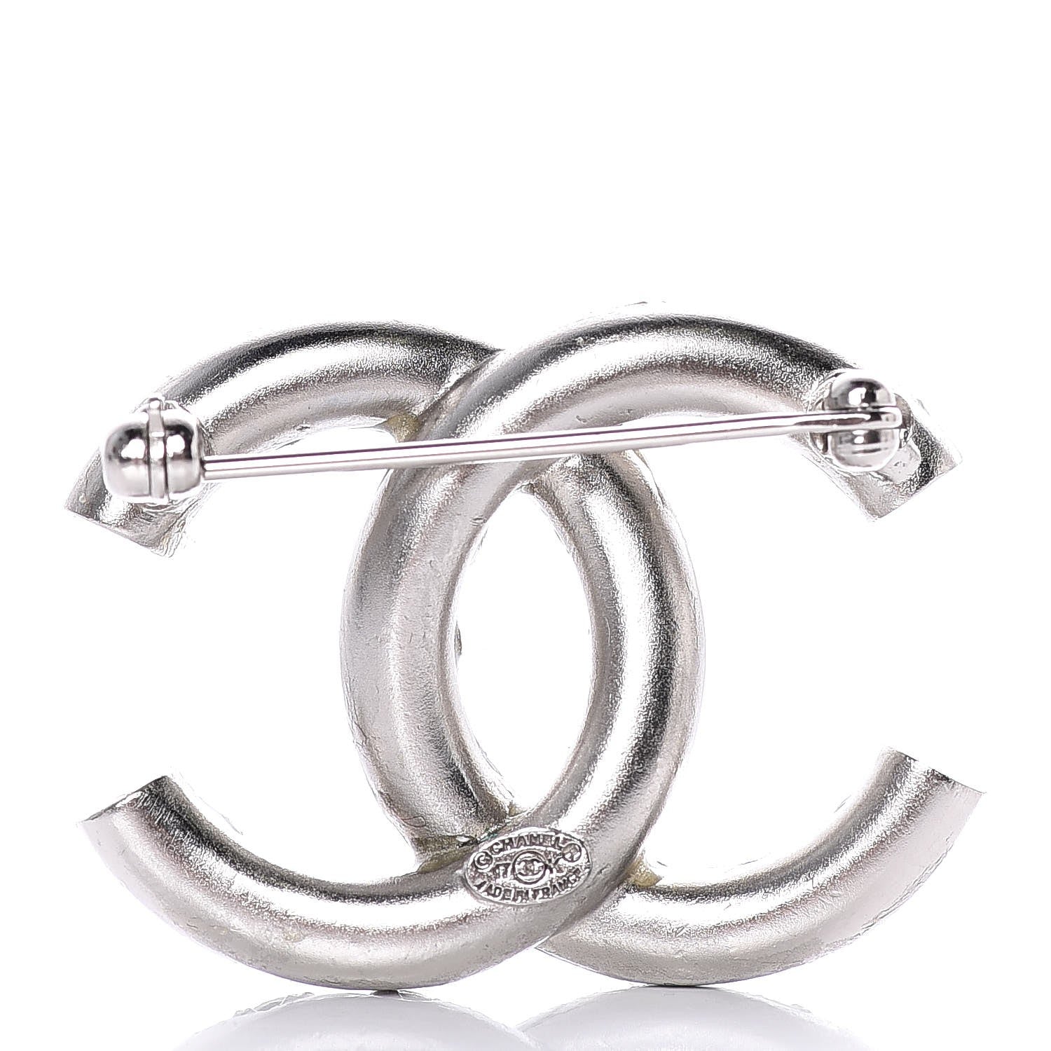 Chanel Ruthenium Crystal CC Brooch Iridescent 3 of 5