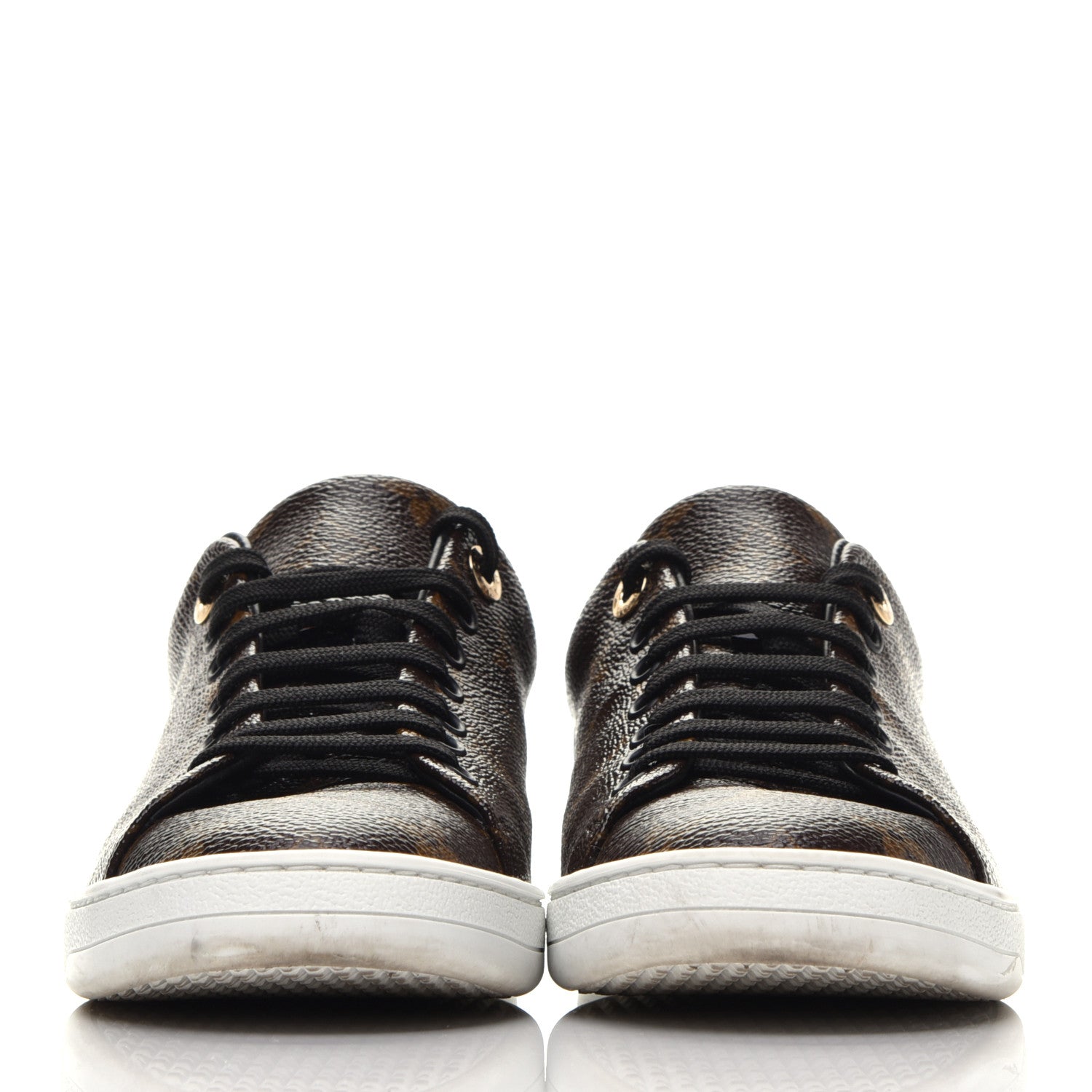 Louis Vuitton Patent Monogram Frontrow Sneakers 38 2 of 11