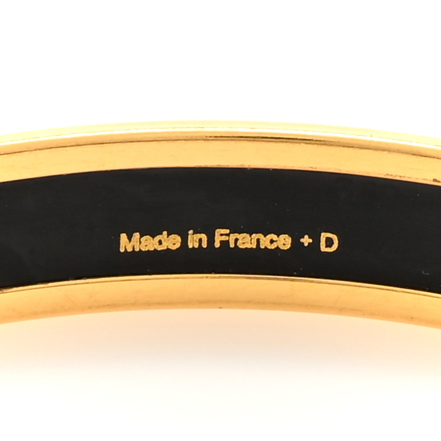 Hermes Enamel Printed Narrow Grand Apparat Bracelet 65 Black 5 of 5