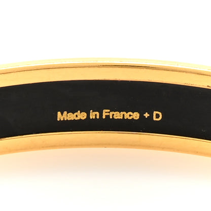 Hermes Enamel Printed Narrow Grand Apparat Bracelet 65 Black 5 of 5