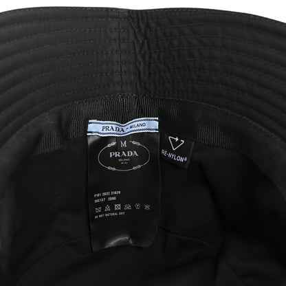 Prada Re-Nylon Metal Triangle Logo Womens Bucket Hat M Black 8 of 8