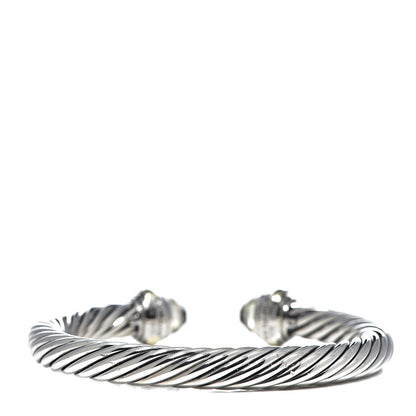 David Yurman Sterling Silver 14K Yellow Gold Lemon Citrine 7mm Cable Classics Bracelet 3 of 5