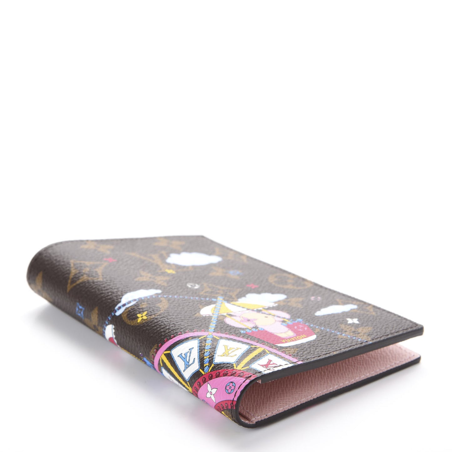 Monogram 2020 Christmas Animation Big Wheel Passport Cover Rose Ballerine