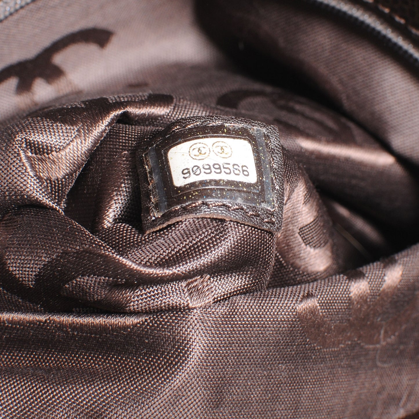 Caviar CC Stitched Small Tote Brown