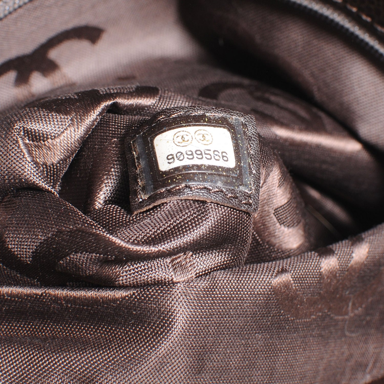 Chanel Caviar CC Stitched Small Tote Brown 7 of 8