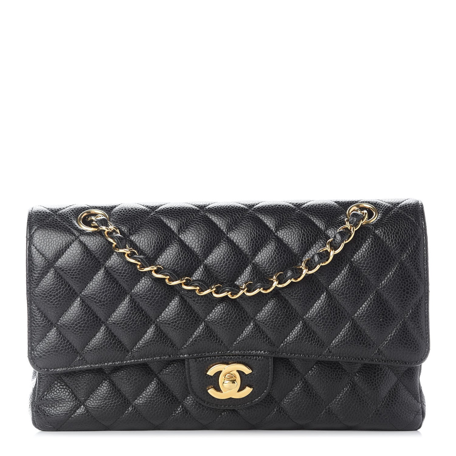 Chanel Caviar Quilted Medium Double Flap Black 1 of 10