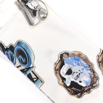 Louis Vuitton Silk Vernis Stickers Animation Stole White 5 of 5