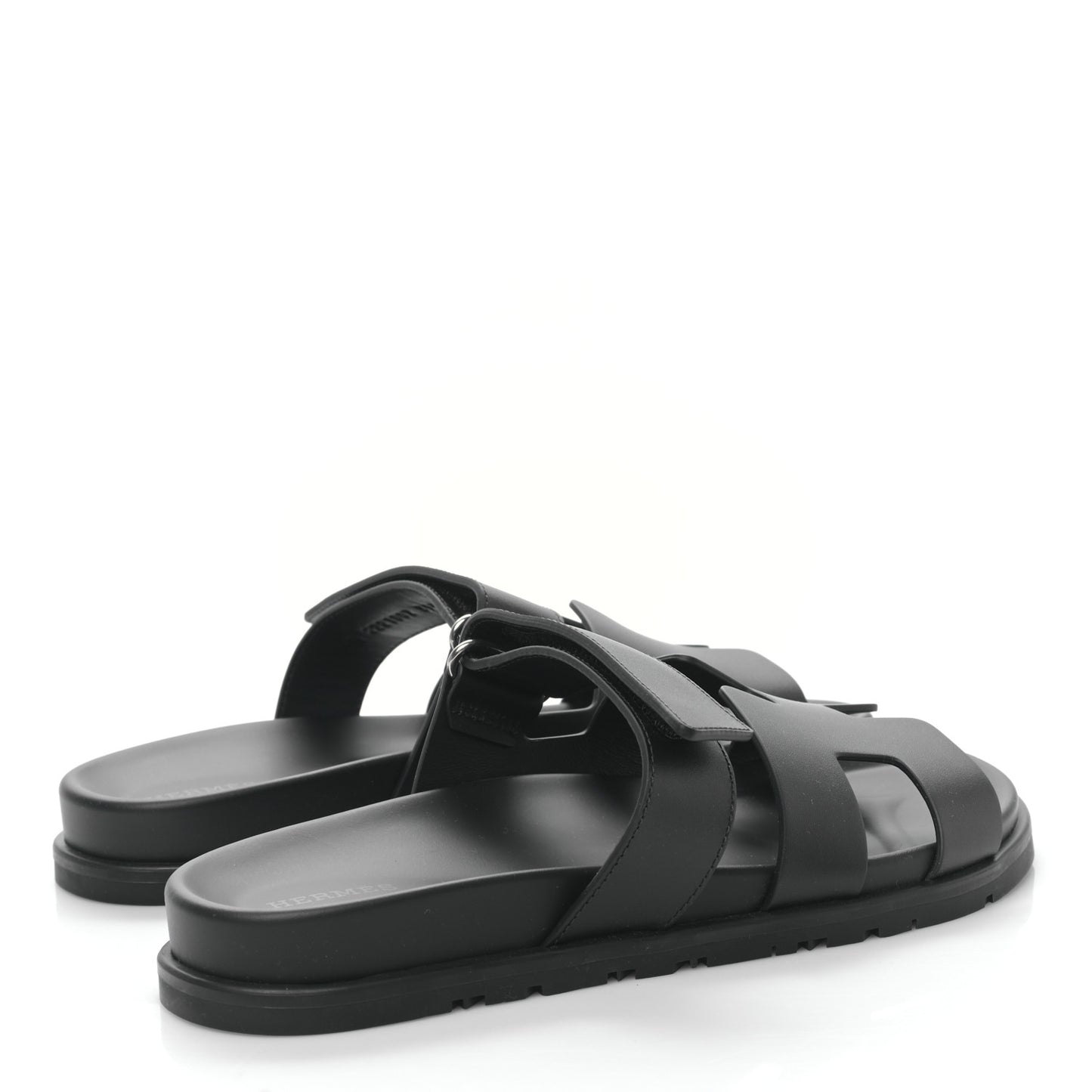 Calfskin Womens Chypre Sandals 39.5 Black