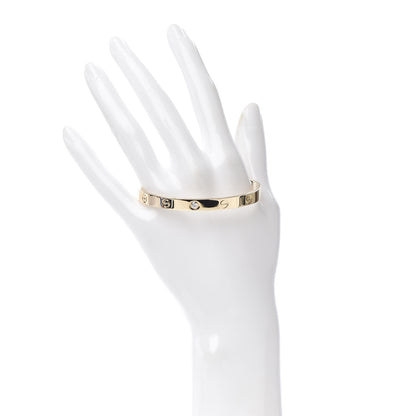 Cartier 18K Yellow Gold 1 Diamond LOVE Cuff Bracelet 18 2 of 5