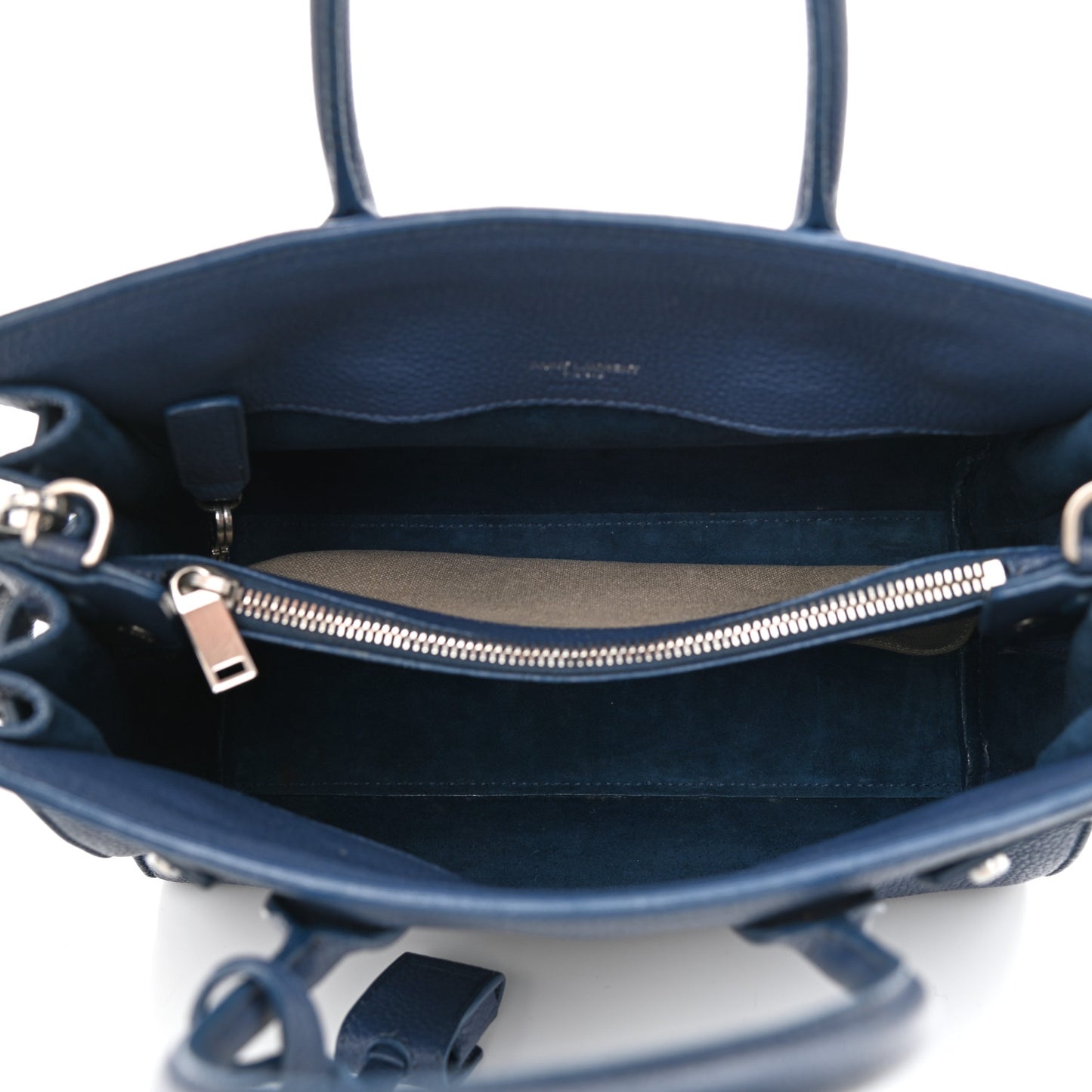 Grained Calfskin Baby Sac De Jour Souple Denim