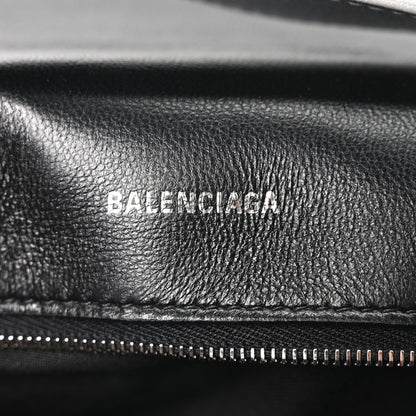 Balenciaga Metallic Soft Textured Calfskin Small Downtown Shoulder Bag Silver 6 of 9