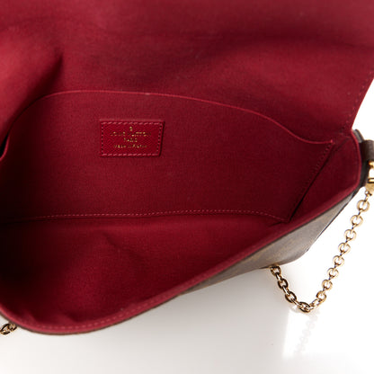 Louis Vuitton Monogram Pochette Felicie Chain Wallet Fuchsia 5 of 11