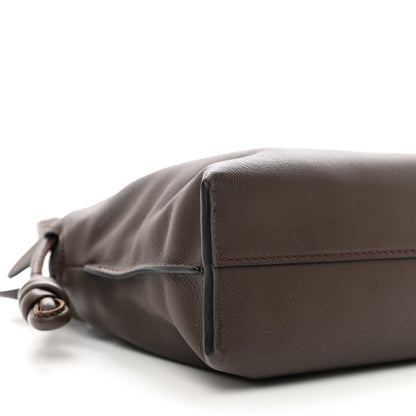 Loewe Calfskin Mini Flamenco Knot Clutch Chocolate 7 of 8