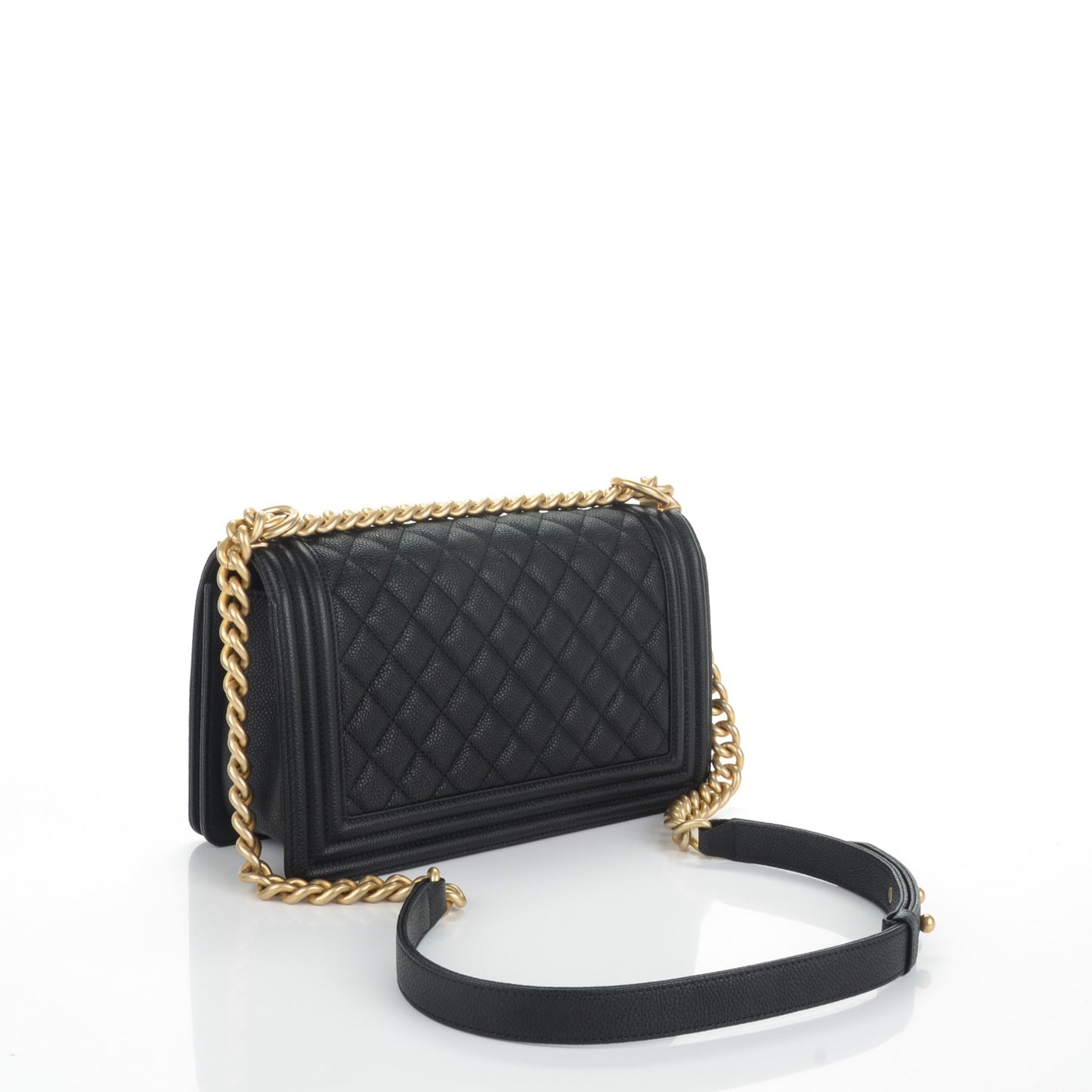 Caviar Quilted Medium Boy Flap Black
