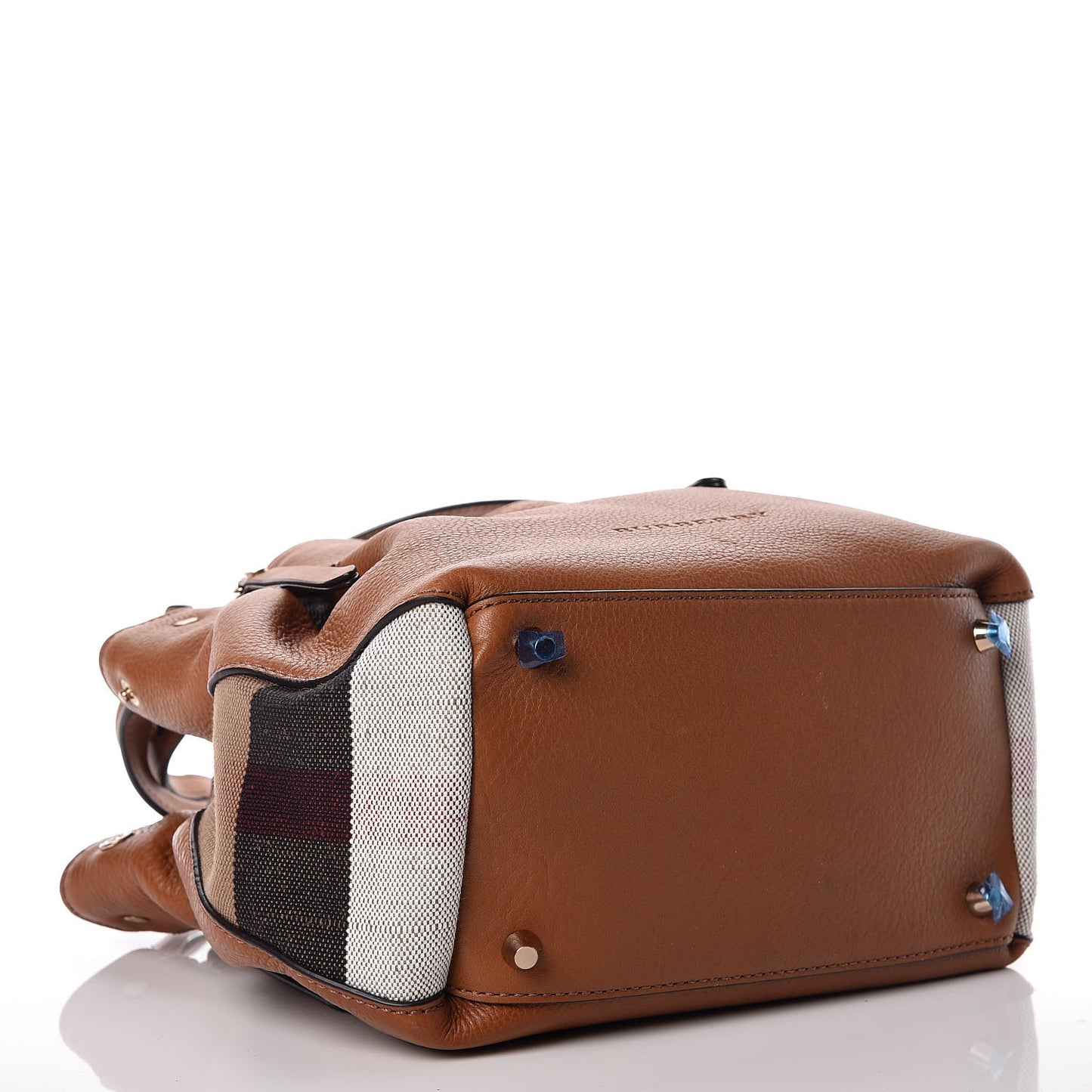 Grainy Calfskin House Check Small Maidstone Saddle Brown