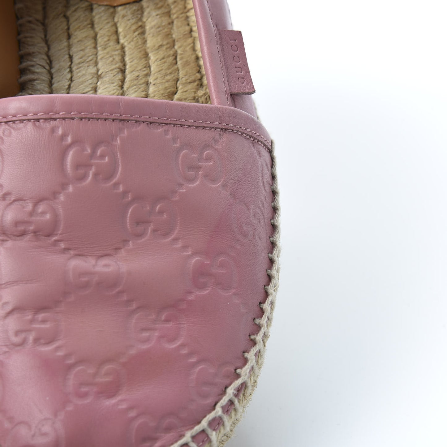 Guccissima Signature Espadrilles 37.5 Rose Baby Candy