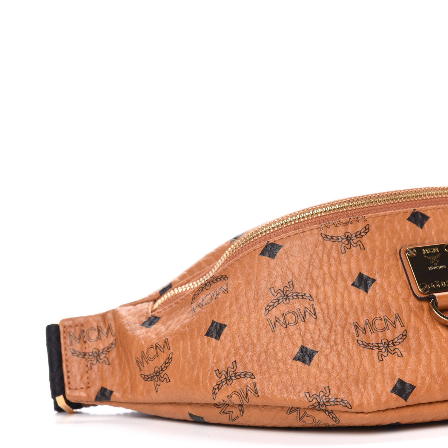 MCM Visetos Medium Fusten Belt Bag Cognac 8 of 10