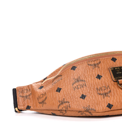 MCM Visetos Medium Fusten Belt Bag Cognac 8 of 10