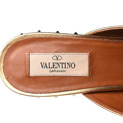 Valentino Garavani Nappa Soul Rockstud High Heel Mules 40 Gold 9 of 20