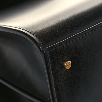Saint Laurent Smooth Calfskin Medium Classic Monogram Cassandra Top Handle Black Rouge Legion 5 of 13