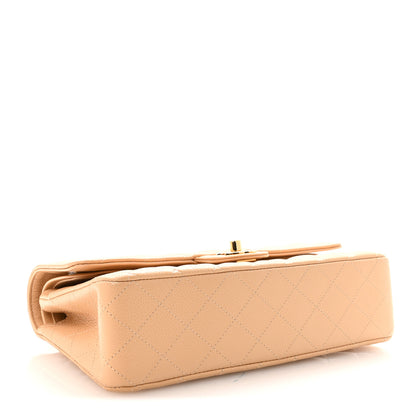 Chanel Caviar Quilted Medium Double Flap Beige 4 of 10