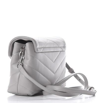 Saint Laurent Calfskin Y Quilted Monogram Toy Loulou Satchel Granite 3 of 11