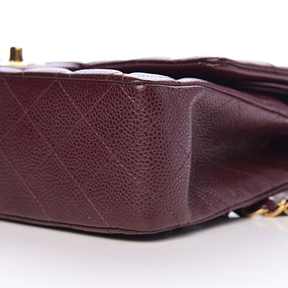Chanel Caviar Quilted Medium Double Flap Dark Red 11 of 12