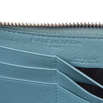 Balenciaga Calfskin Essential Continental Zip Around Wallet Bleu 7 of 11