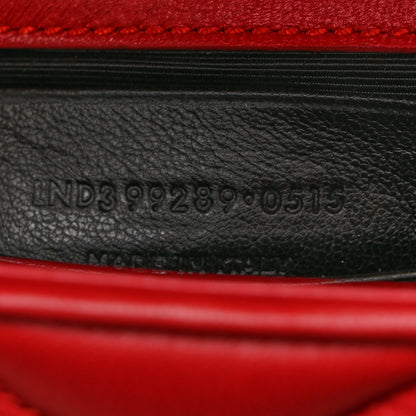 Saint Laurent Calfskin Matelasse Chevron Classic Monogram Baby Chain Bag New Red 8 of 11