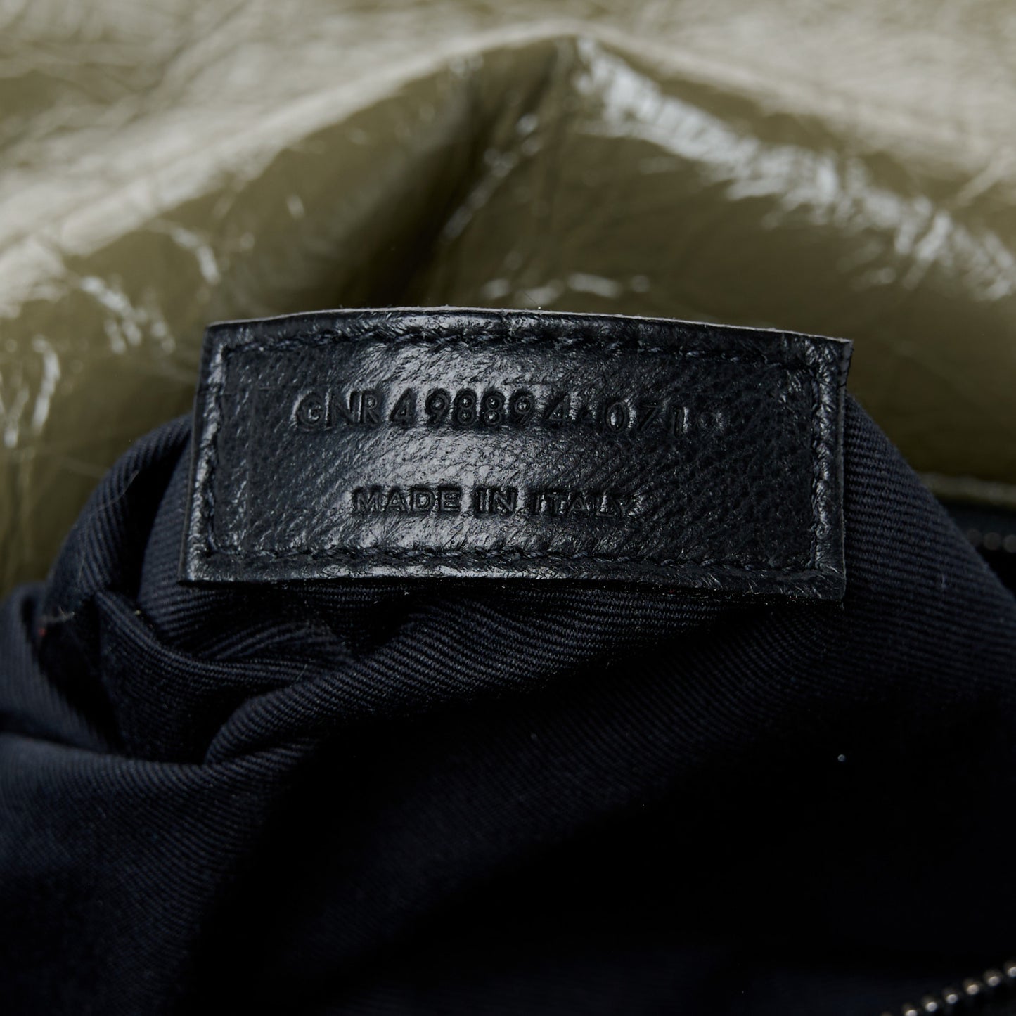 Crinkled Lambskin Matelasse Monogram Medium Niki Chain Satchel Military Olive