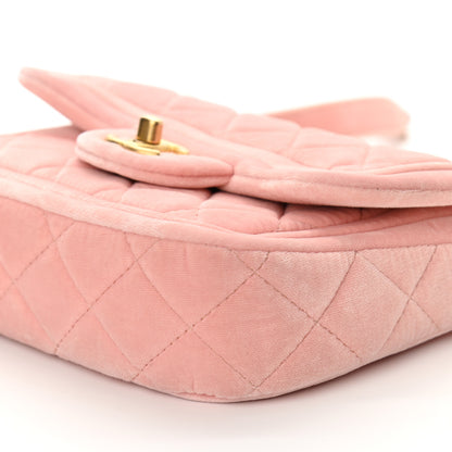 Chanel Velvet Quilted Mini Flap Pink 10 of 10