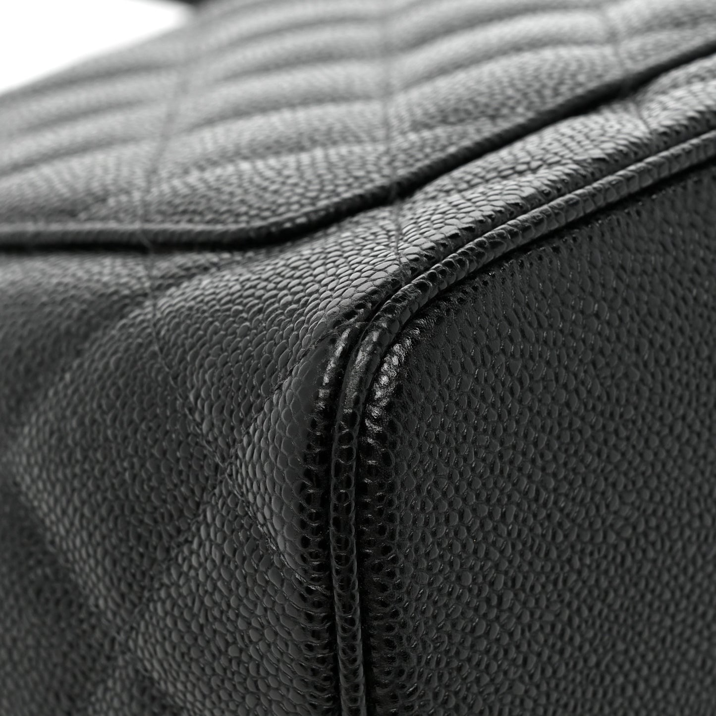 Caviar Quilted Medallion Tote Black
