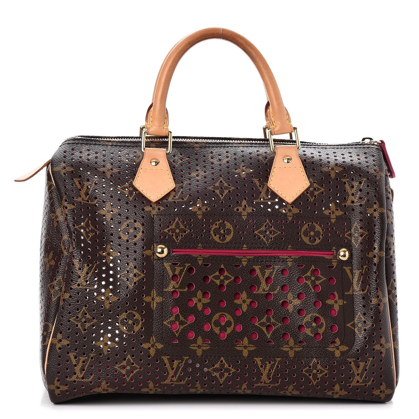 Monogram Perforated Speedy 30 Fuchsia